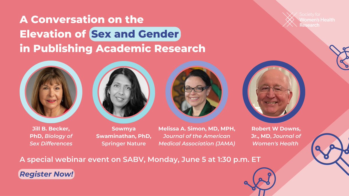 Have you saved your seat for this #SexAndGender webinar?

Join Biology of Sex Differences Editor-in-Chief Jill B. Becker, PhD @women_neurosci and @SWHR for a free webinar on June 5 all about #SABV in publishing academic research. Register today: ow.ly/6z9l50OiegO