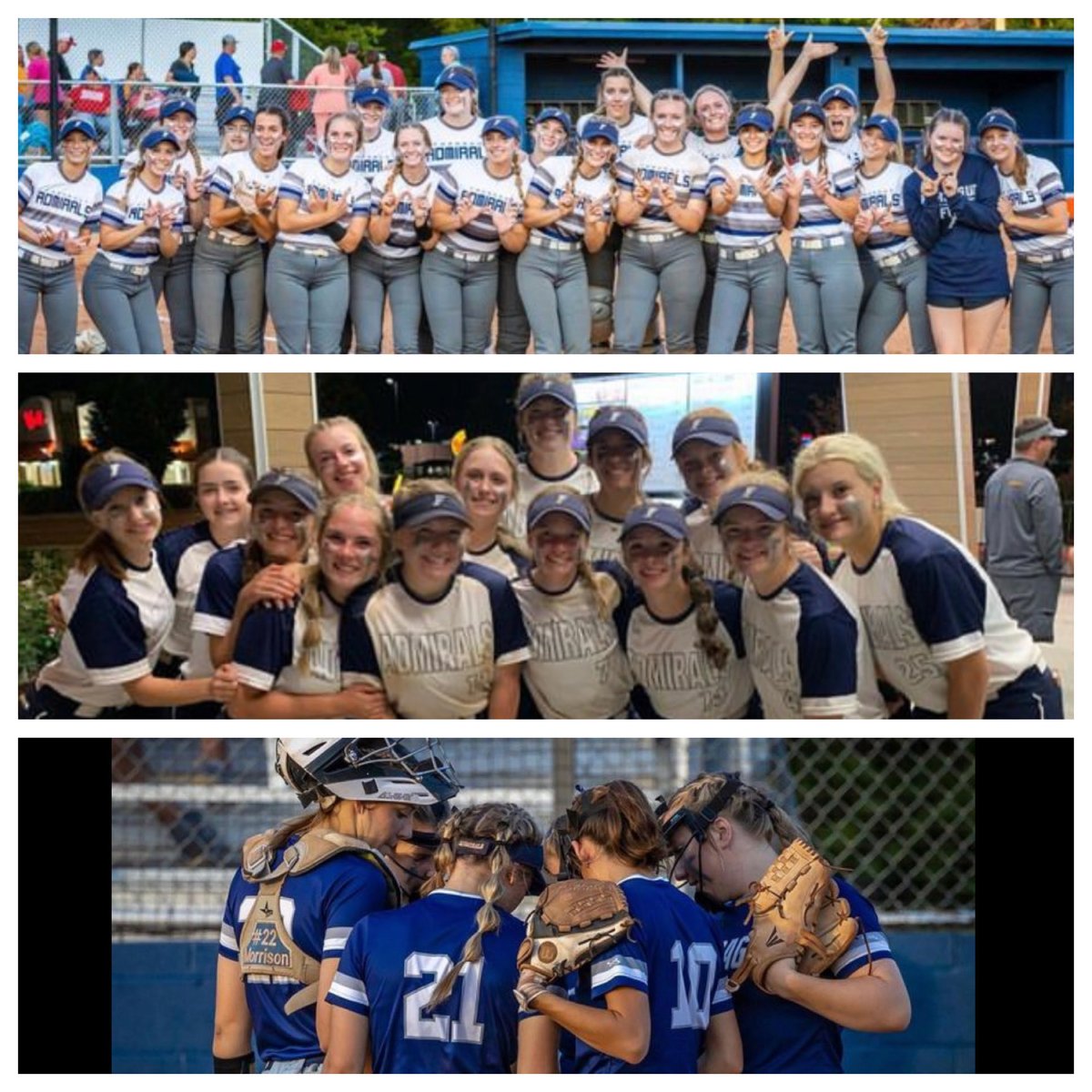 Another Awesome Season for the Farragut Lady Admirals Softball Team!  Won 33  Lost 7
District Champions
Region Champions
Sectional Winners
3rd Consecutive State Tournament Appearance 
Over the past 3 Seasons, the Lady Admirals are 1️⃣1️⃣3️⃣-1️⃣2️⃣-1️⃣
That’s a .904 Winning Percentage!