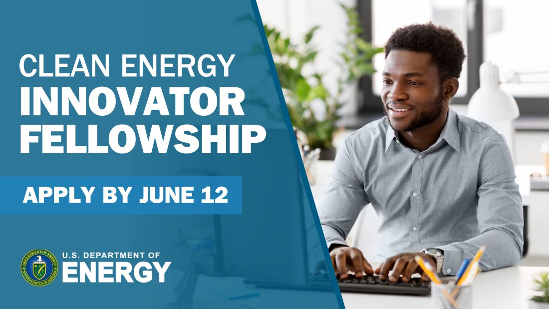 We’re looking for recent grads and energy pros to help contribute to the energy transition at the <a href="/MichiganPSC/">MI Public Service Commission</a> . #EnergyTwitter, is this you, or someone you know? Apply to @Energy’s Clean Energy Innovator Fellowship today: energy.gov/eere/clean-ene…