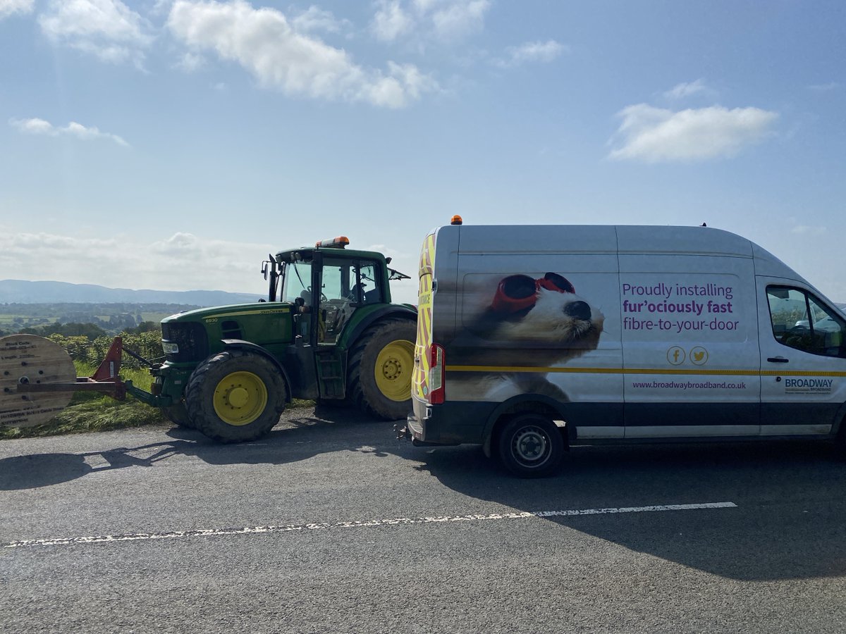 Here's our hardworking team, who have been out and about mole ploughing in Llanafan (which happens to be our Wales Manager Reece’s home turf!) 👷🏻 

#RuralBroadband #ConnectRuralCommunities #DigitalDivide #HighSpeedInternet #InternetForAll #RuralInternet #BridgingTheGap