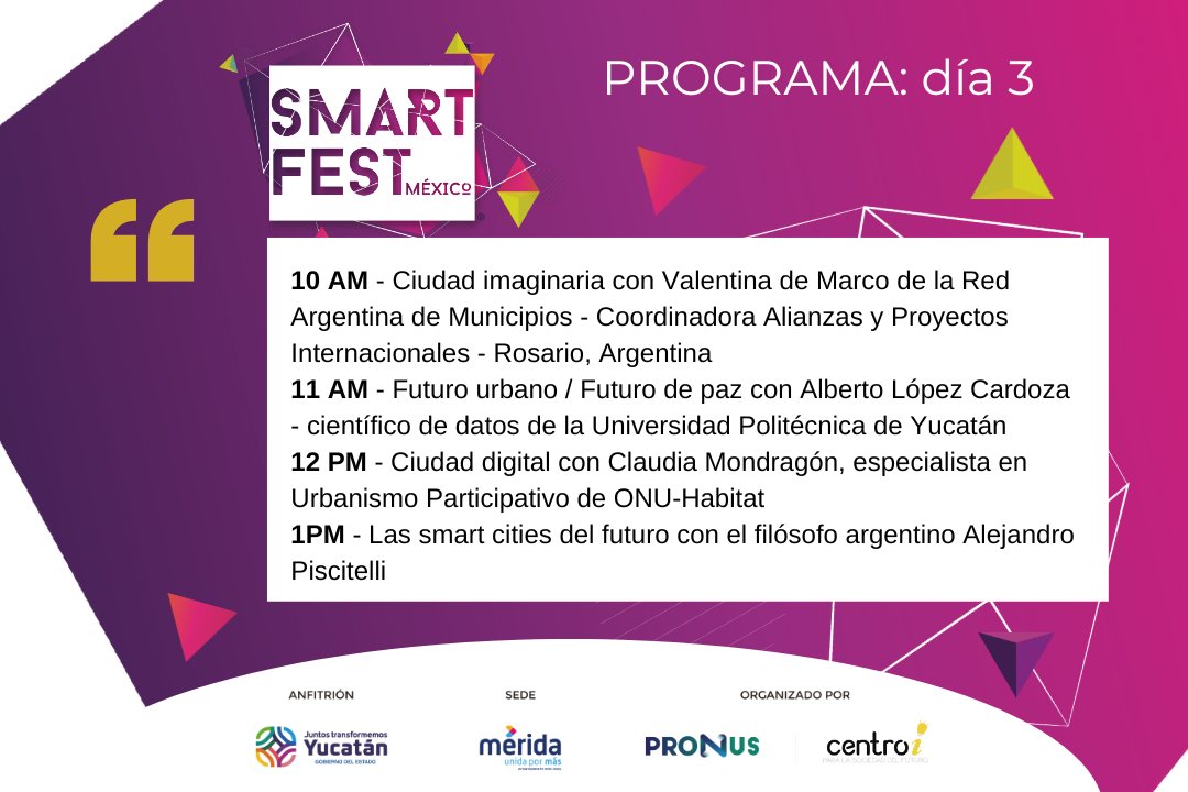 CentroiOrg's tweet photo. No te pierdas la transmisión del último día de SmartFest 🤩
La puedes ver aquí👇
https://t.co/s9P5ay3JMC
https://t.co/6OJNNPKEjx
@SmartCityLATAM
🌎🏙️🌆 #ProyectosViables #ImpactosReales #SCELC23 #Countdown #SmartCity #Innovation #FutureCities #Mérida #Yucatán #LATAM https://t.co/YSBXqnjKUE