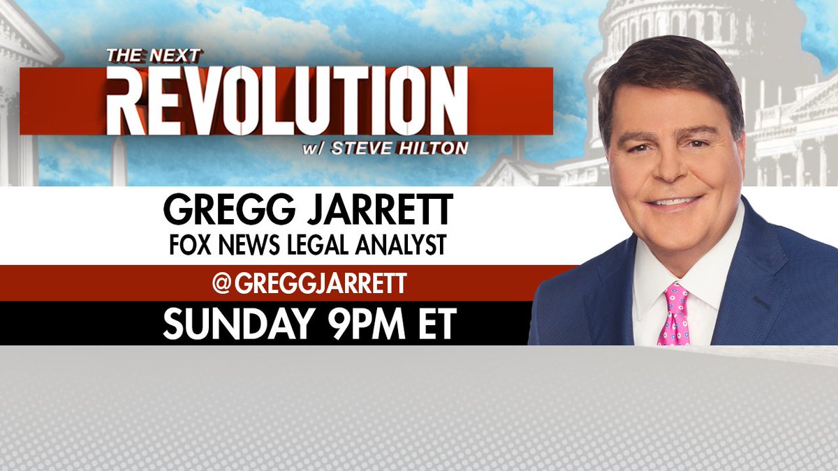 SUNDAY AT 9PM ET: @GreggJarrett joins #NextRevFNC! Don't miss it - only on @FoxNews!