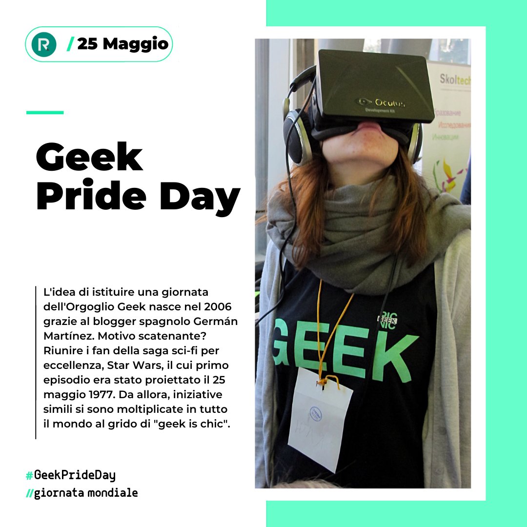 ReactConsulting's tweet image. 🚀 Per la serie: cose che probabilmente non sapevate, ma avreste sempre voluto sapere.
Oggi, #25maggio, si celebra il #GeekPrideDay ovvero la giornata internazionale dell’Orgoglio #Geek.
#geekischic #proudtobegeek