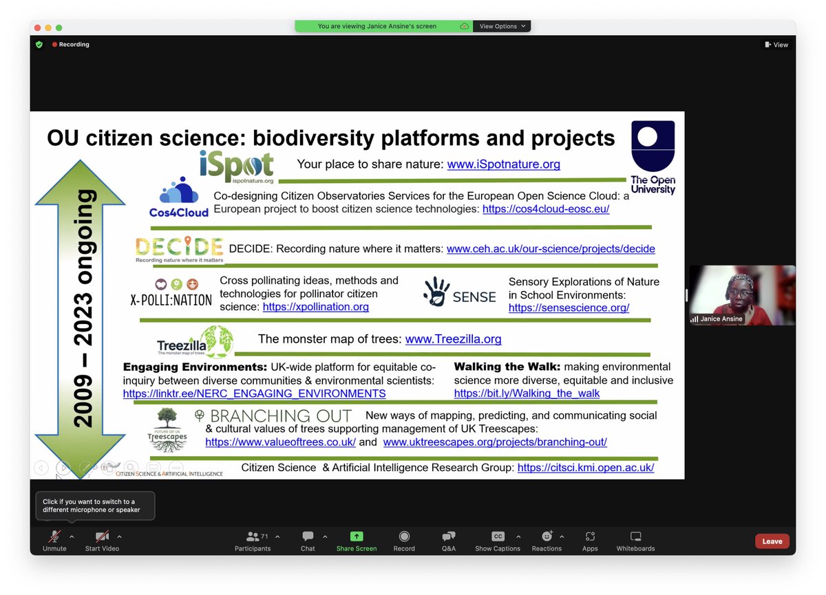 Mimi Tanimoto (@mimitanimoto) on Twitter photo Amazing range of #CitizenScience #biodiversity platforms & projects being highlighted by <a href="/JaniceAnsine/">Janice Ansine</a> <a href="/OpenUniversity/">The Open University</a>, including: <a href="/iSpotnature/">iSpot</a> <a href="/Cos4Cloud/">Cos4Cloud</a> <a href="/decidenature/">The Decide Project</a> <a href="/XpolliProject/">X-Polli:Nation</a> <a href="/Treezilla_org/">Treezilla.org</a> & <a href="/UK_Treescapes/">UKTreescapes</a>.
#RSBPlantHealth Conference Amazing range of #CitizenScience #biodiversity platforms & projects being highlighted by <a href="/JaniceAnsine/">Janice Ansine</a> <a href="/OpenUniversity/">The Open University</a>, including: <a href="/iSpotnature/">iSpot</a> <a href="/Cos4Cloud/">Cos4Cloud</a> <a href="/decidenature/">The Decide Project</a> <a href="/XpolliProject/">X-Polli:Nation</a> <a href="/Treezilla_org/">Treezilla.org</a> & <a href="/UK_Treescapes/">UKTreescapes</a>.
#RSBPlantHealth Conference