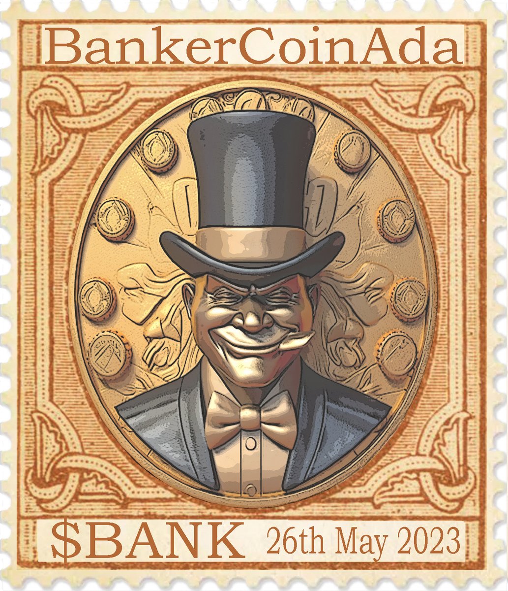 artificialphila's tweet photo. First Day of Issue $Bank , 26th May 2023!!!
Come along and join $bank, the future is here!!!
@BankercoinAda  #CardanoADA #CardanoCommunity #CNFT #CNFTCommunity #NFTCommunity #memecoin #nftmint #ADA https://t.co/kKeNgWv2ah