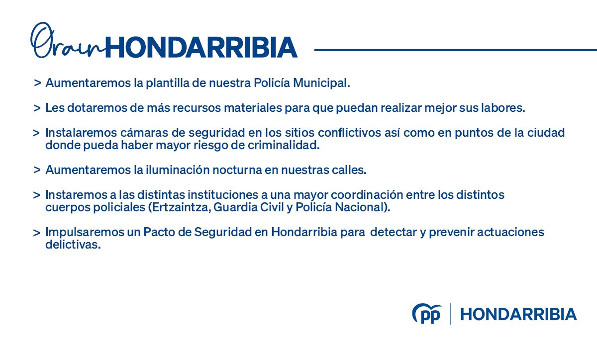 Seguridad ciudadana.

#OrainHondarribia