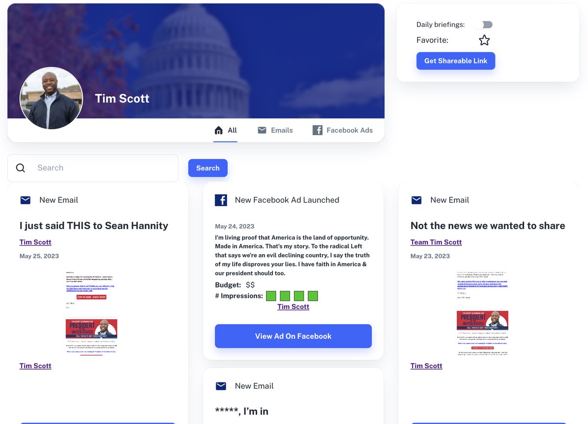 PunditAnalytics's tweet photo. Ron DeSantis has made it official. See how other candidates are reacting on Pundit Analytics.

From Biden's jab that "this link works," to other GOP primary candidates promoting their own events, there's no shortage of political action.
Explore more here: https://t.co/NN8oPzKOwZ https://t.co/aMLGvXJv8B