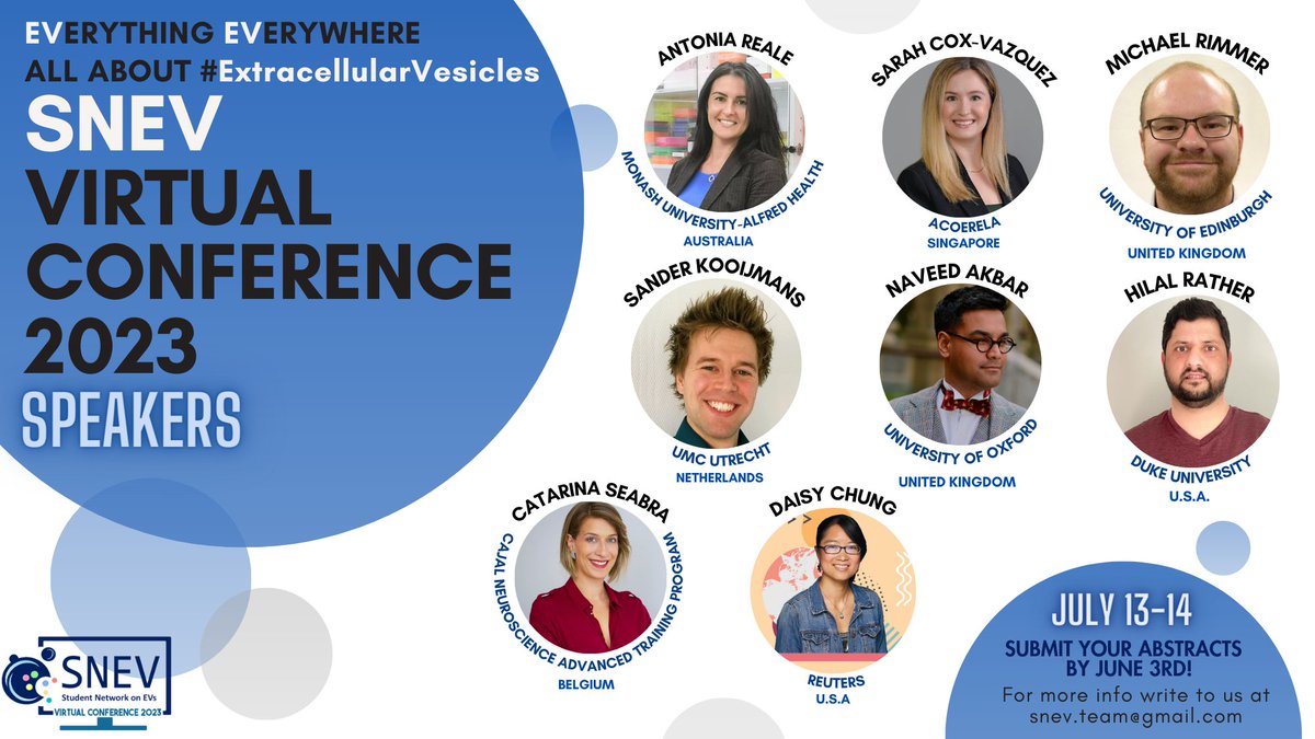 Meet our Speakers!

Our 2nd #SNEVConference is coming and now we have our program online!!! 
Check our Keynote and Career development Speakers here. 
Want to read more about them ➡️snevresearch.wordpress.com/vconference202…
Register here: shorturl.at/gvLUX