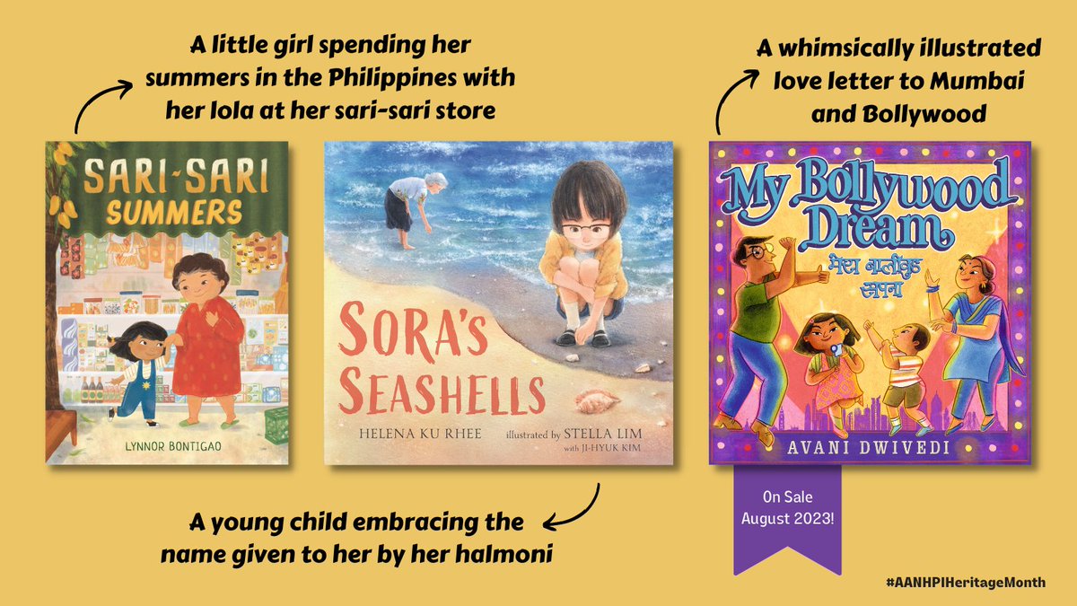 From an intergenerational story set in the Philippines to the joyous celebration of Mumbai, India and Bollywood, here are a few new and upcoming #AANHPI titles to add to your classroom library today! @HelenaRhee @StellaLim_art @lynnorbontigao @itisavni #kidlit #picturebooks