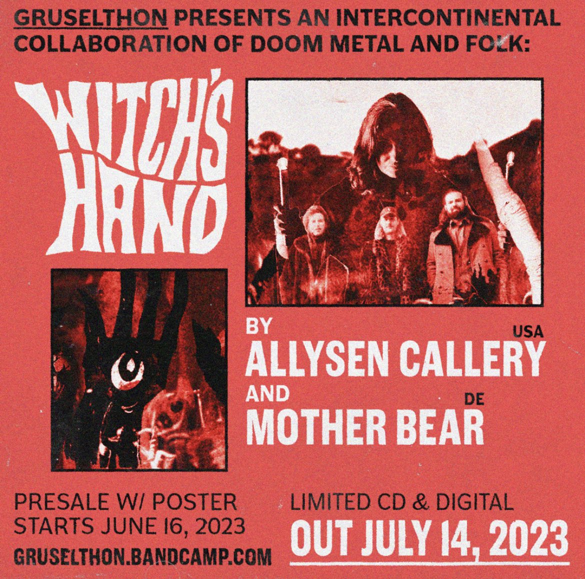 allysencallery's tweet photo. Something s p o o k y this way comes!!

Witch's Hand on @gruselthon records!
🔥💀🔥

New Music from me &amp; German Doom Metal band @motherbeardoom 

A collection of Folk Horror , with a couple shots of Doom Metal. I can't wait to scare you ❤️ #folkhorror #doommetal #scarystories https://t.co/ssegyRVLq8