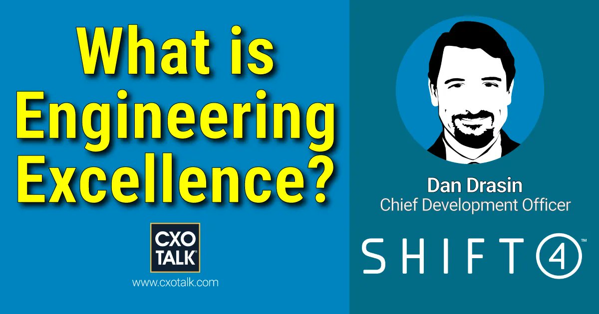 Devt. uses scaled agile for quick iteration, + there is 'constant adjustment.' Work gets prioritized based on mkt potential, competition, + user prod. interaction
cxotalk.com/episode/how-cr…
-- Dan Drasin, Chf Devt. Ofcr @Shift4

#CXOTalk @Intevity
#ProductDevelopment #Shift4