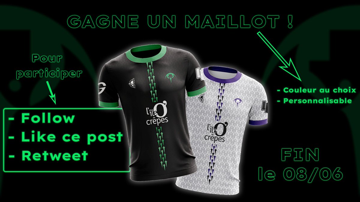 Et si on partait sur un jeu concours en cette fin de printemps ?  🌞

La Pest vous offre un maillot de votre choix ! 💉 

Pour participer : 

➡️Follow
💚Like
🔁Retweet

Le concours prendra fin le 08/06 à 20h

GL !🍀