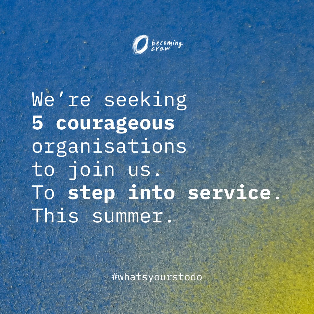 Your unique role as an organisation.
Beyond the net zero pledges
and the sustainability plan.
Action, Right now
Right where you are.

This summer.
When there is no time to lose.
And doing nothing is not an option.

What is yours to do?
Join us?
becomingcrew.com/1day