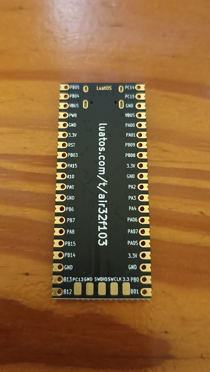 Jacob26099543's tweet image. Got this in the mail today:
#Air32f103c8t6 @ 216MHz clock
(3x higher than #stm32f103)
32KB RAM (may unlockable to 97KB)
128KB Flash
#Daplink built in(not sure if that means has two #MCU dies inside?)
etc
#coding #program #hardware #tech #arm
#diy #air32 #circuit #electronics