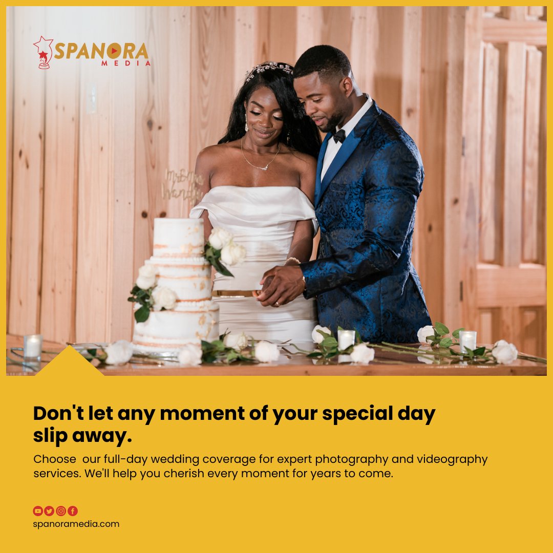 Our team of expert photographers and videographers will be with you every step of the way, from the pre-wedding preparations to the dance floor. Let us help you create a timeless record of your special day. Call/WhatsApp on on +256 393 208 410 to learn more.

#WeddingVideography