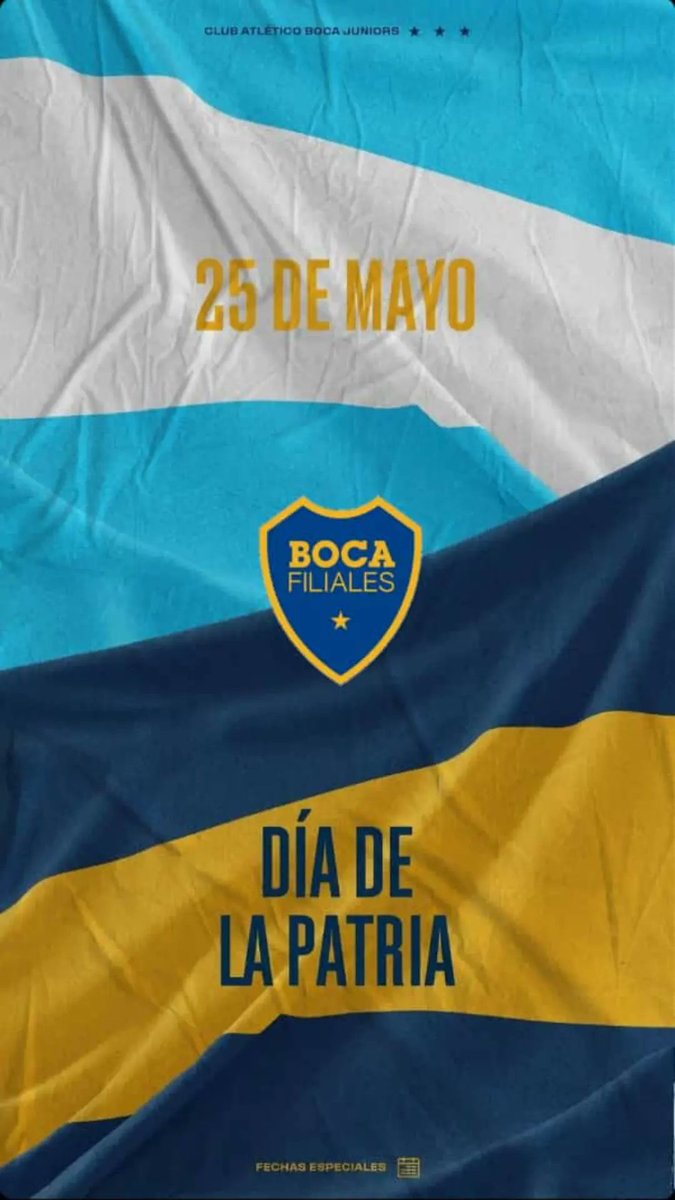 FilialEscobar's tweet photo. Β‘Feliz dΓa de la Patria! π¦π·
#BocaFiliales #BocaJuniors #FilialEscobar #DaleBoca π΅π‘π΅ https://t.co/4oLr4Ma2jP