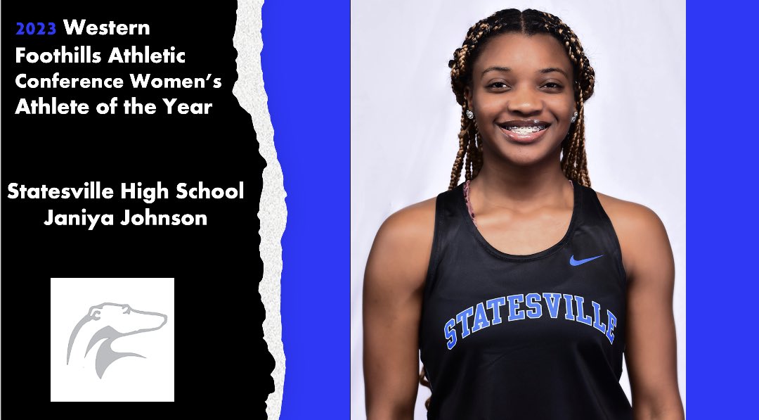 Congrats to <a href="/janiyadanea23/">Janiya Johnson</a> for being awarded Western Foothills Athletic Conference Overall Women’s Athlete of the Year!
