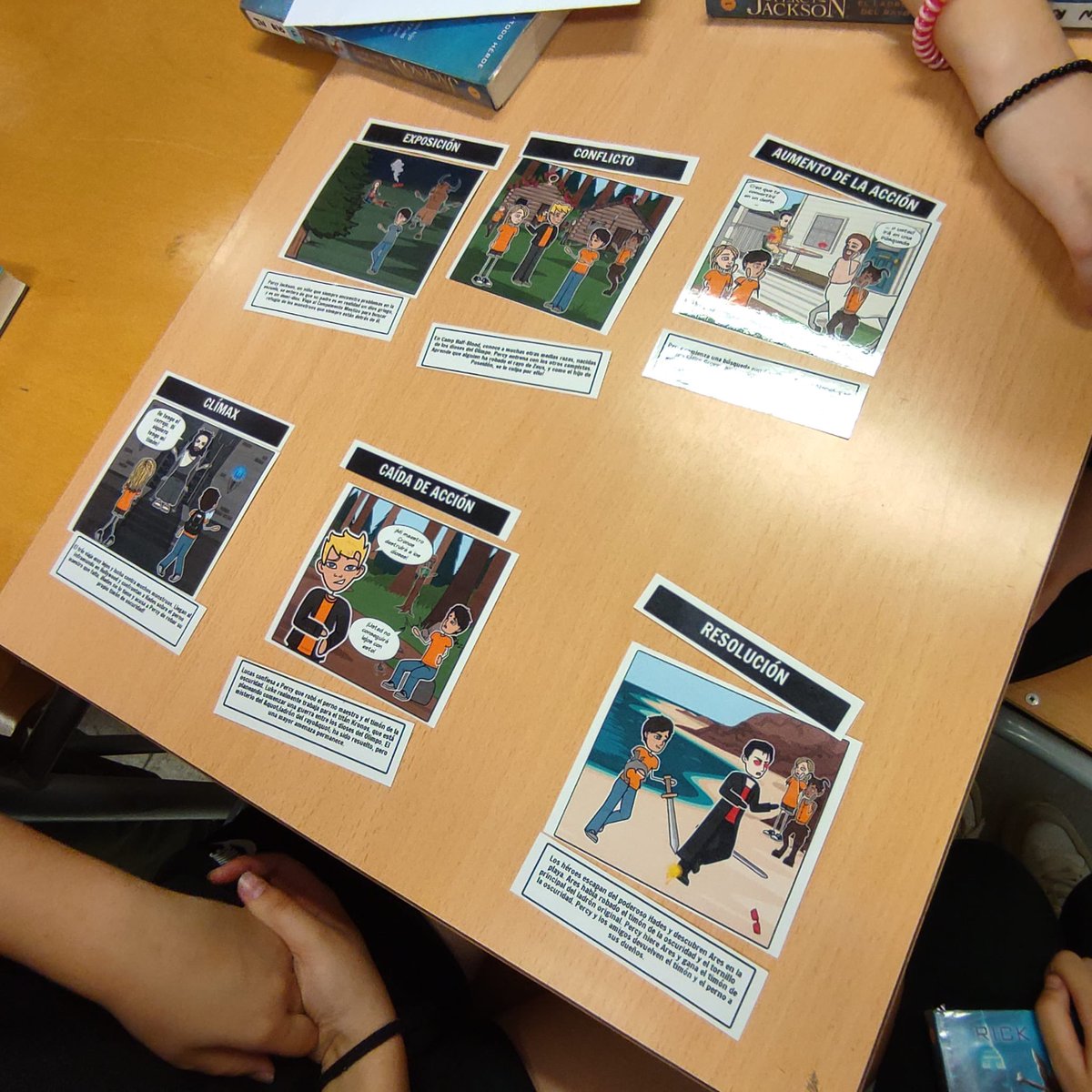 Segons sessió del Club de lectura sobre el llibre "Percy Jackson i el lladre del llamp", amb alumnes de 1r i 2n: hem gaudit d'un munt d'aventures mitològiques!