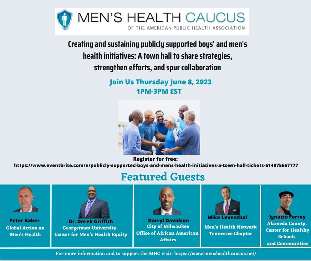 Register for this free event! If you're interested in boys' and men's health and well-being in some way! Spread the word! #MensHealth #menshealthequity #menshealthmatters #boyshealth