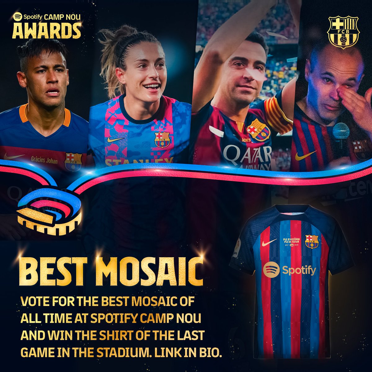 🏆 The Spotify Camp Nou AWARDS continue!

Here are the nominees for 𝐁𝐄𝐒𝐓 𝐌𝐎𝐒𝐀𝐈𝐂: