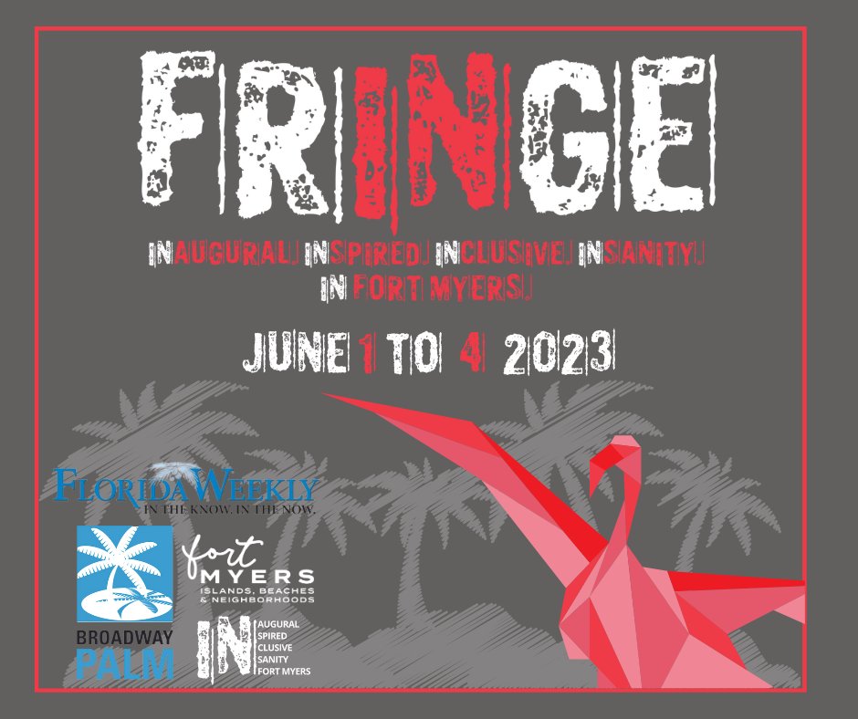 We are so 'flocking' excited for this 'flamazing' performing arts event! Come 'flamingle' with us June 1-4. Dance, Stand-Up, Burlesque, Citrus Circus and immersive kid-friendly events, just to name a few. Visit ArtInLee.org/Fringe for tickets and more information.