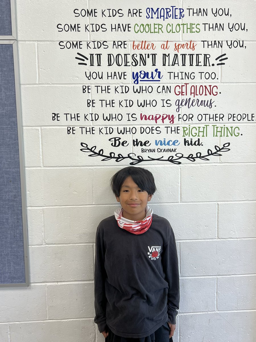 Congratulations to Francisco James-Villa.  He found a phone with $50 and turned it in.  When asked he said - “it was the right thing to do!”  Indeed it was!  So proud!