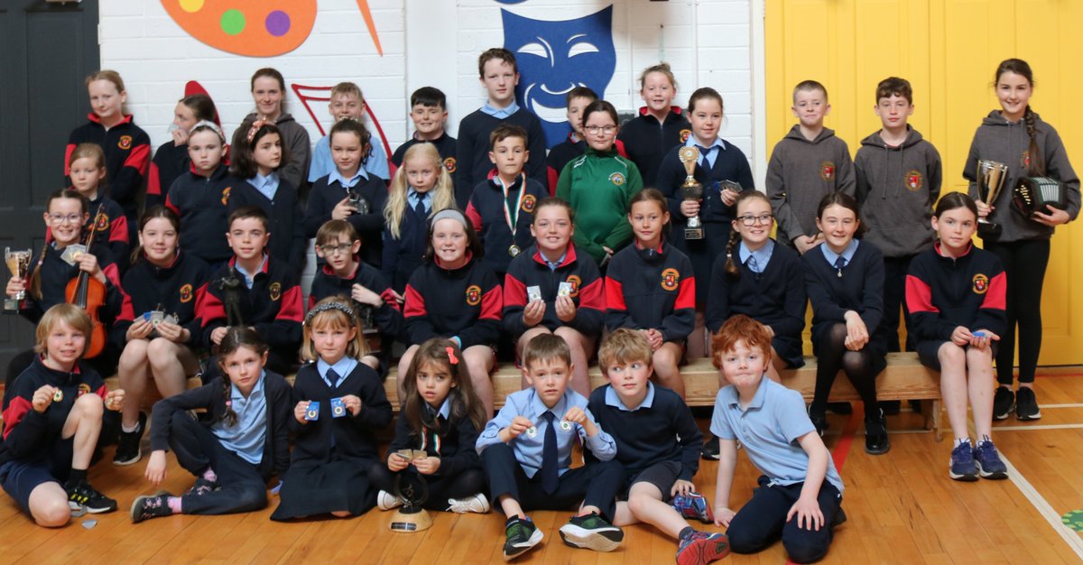 Comhghairdeachas ó chroí leis na páistí scoile ar fad a bhí páirteach i bhFleadh na Mí 2023. Tá muid chomh bródúil astu ar fad. 💚💛🎉💚💛🎉