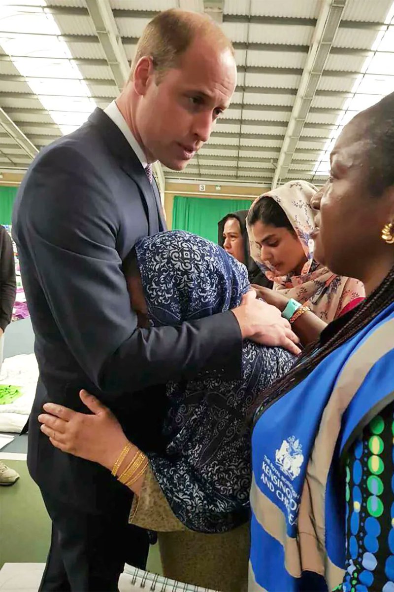 Personally, this is the most  impressionable photo during one of his previous visits. He was comforting one of victims from the #grenfelltower tragedy