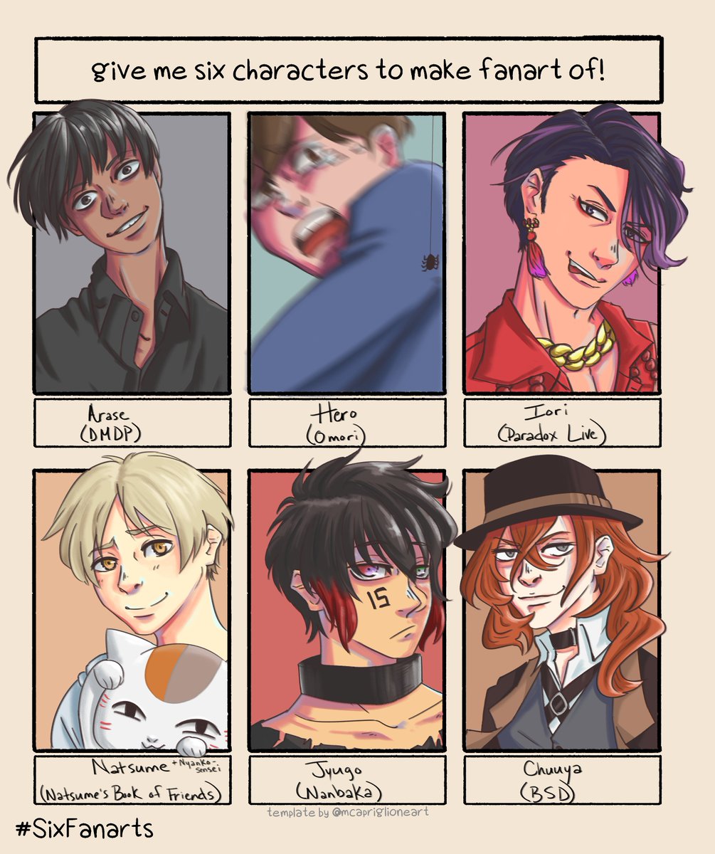 ochaareih's tweet photo. My #SixFanarts 2023, I forgot to finish Chuuya but I've already closed CSP and his hair gave me drama so I'm dONE https://t.co/jNAaez8nk6