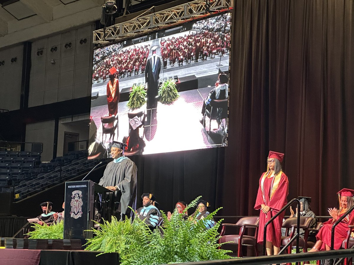 Principal Michael Chip Horton shares that the @WHS_Seminoles Class of 2023 has received over $2 million in scholarships! #Built4Bibb #WestsideWinning