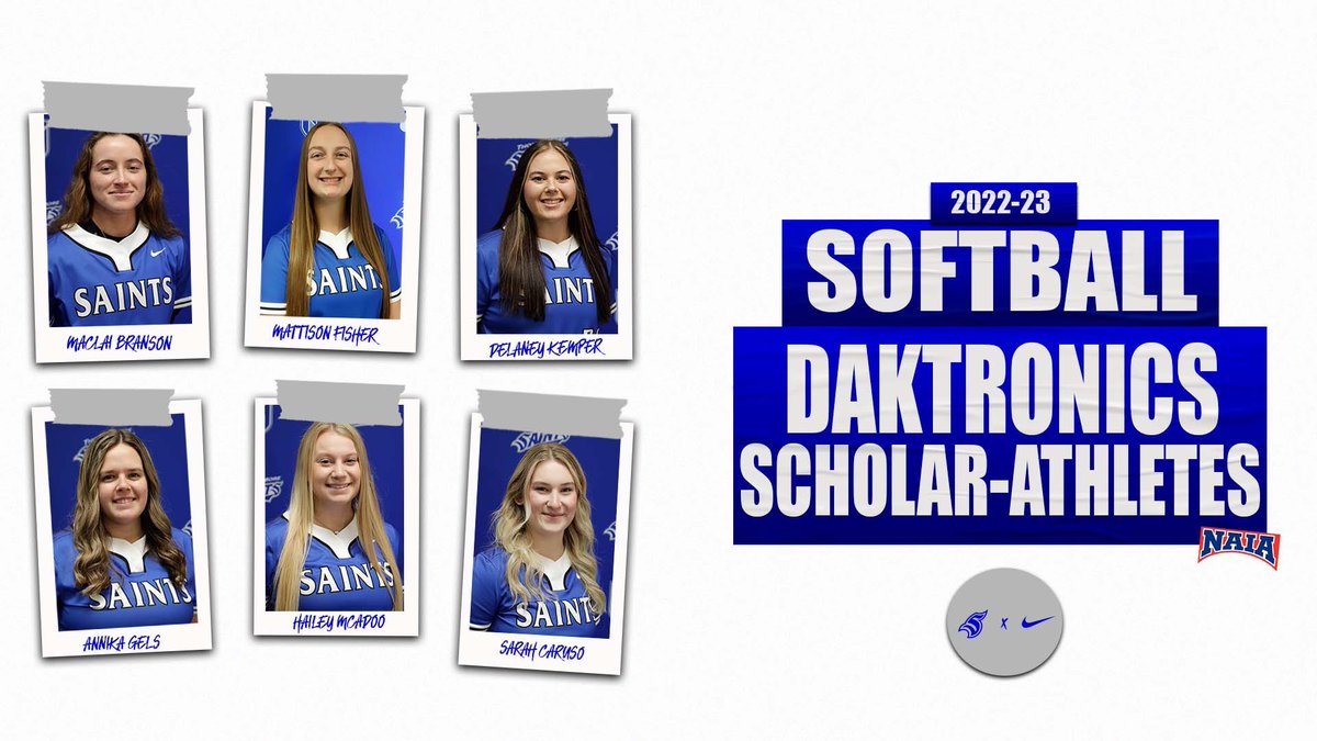 Congrats to the six student-athletes from our softball team that were named 2022-23 NAIA Daktronics Scholar Athletes.

<a href="/TMU_Softball/">Thomas More University Softball</a> 

#LetsGoSaints