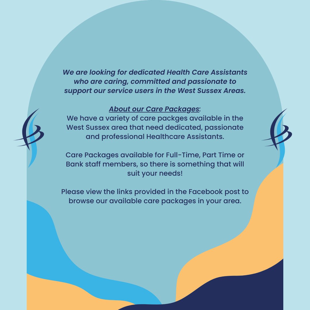 HASCSLtd's tweet photo. ✨New vacancies available for Health Care Assistants in West Sussex! ✨

For more information on the role and responsibilities contact:
recruitment@hascs.co.uk 📷
Apply here:
https://t.co/JqcIgX1IgB
https://t.co/tc1SGkT0Qh
https://t.co/IxMjTuiX6c https://t.co/kniTqVnNxF