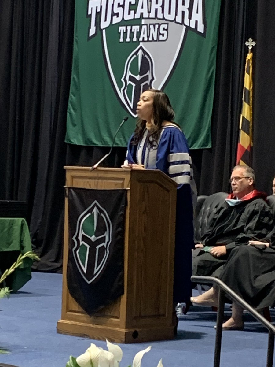 Dr. Cheryl Dyson, superintendent of Frederick County MD Public Schools, told Tuscarora High School graduates, “Believe that every obstacle you face can become an opportunity for you.”