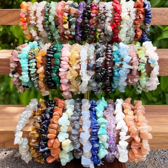 Excited to share the latest addition to my #etsy shop: Gemstone Chip Bracelets, Stretchy Crystal Chip Beads Bracelets, Gift For Mom, Rose Quartz/Amethyst/Malachite/Black Obsidian More Bracelet etsy.me/3IFp8Is #women #ethicalgemstones #bohohippie #yes #white #mo