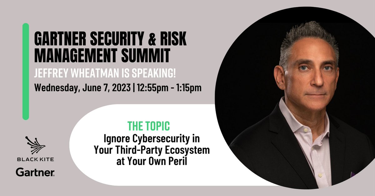 At the 2023 Gartner Security & Risk Management Summit, our very own Jeffrey Wheatman is speaking on the vital topic: 'Ignore Cybersecurity in Your Third-Party Ecosystem at Your Own Peril.' When scheduling out your conference itinerary, ensure this session is on your list! You…