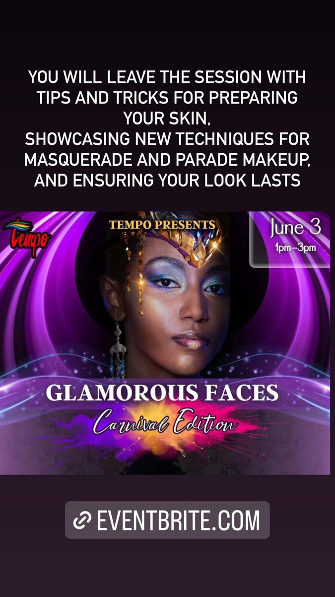 You will leave the session with Tips and Tricks for Preparing Your Skin, Showcasing New Techniques for Masquerade and Parade Makeup, and Ensuring Your Look Lasts

Register for a chance to win a $500 GIFT BASKET FROM SEPHORA
eventbrite.com/e/624841446587
