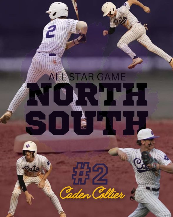 Congratulations to Caden Collier on being selected to play in the AHSAA North-South All-Star Game!! The game will be played on July 17 at Riverwalk Stadium in Montgomery and will be live streamed on the NFHS Network!!! #HardWorkPaysOff