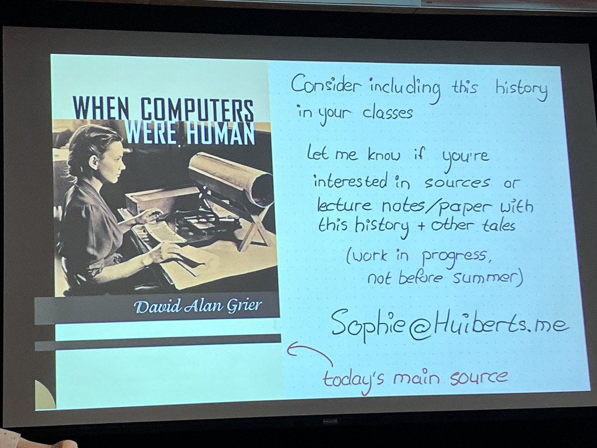 Mind blowing start for the second day of #mip2023 with @SophieHuiberts talking about the unacknowledged contribution of women and people from minoritized groups to the solution of the first linear programming problem as computers of the Mathematical Tables Project #orms