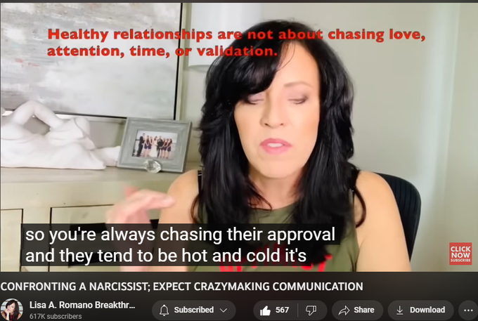 CONFRONTING A NARCISSIST; EXPECT CRAZYMAKING COMMUNICATION
https://www.youtube.com/watch?v=AZ0x_u_TrII