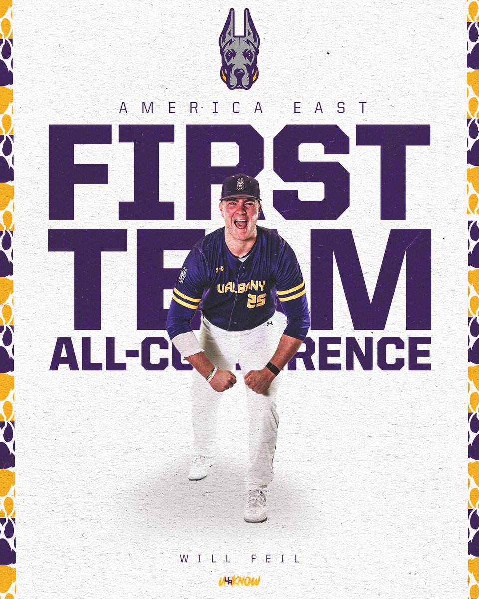 𝗙𝗜𝗥𝗦𝗧 𝗧𝗘𝗔𝗠 ☝

@willfeil has been named a 2023 @AmericaEast First Team All-Conference selection! 🎉

#UAUKNOW #AEBASE