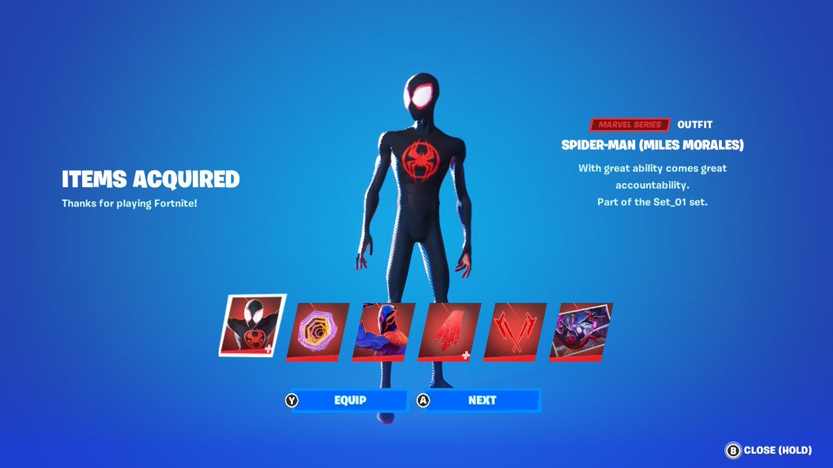 DPGSUWI's tweet photo. As an appreciation to what @hyperbytez has done for us, I have bought the Across The Spider-Verse Bundle using code "BYTZE" in the item shop! #TeamHyperBytez https://t.co/4q3ihZCWMd