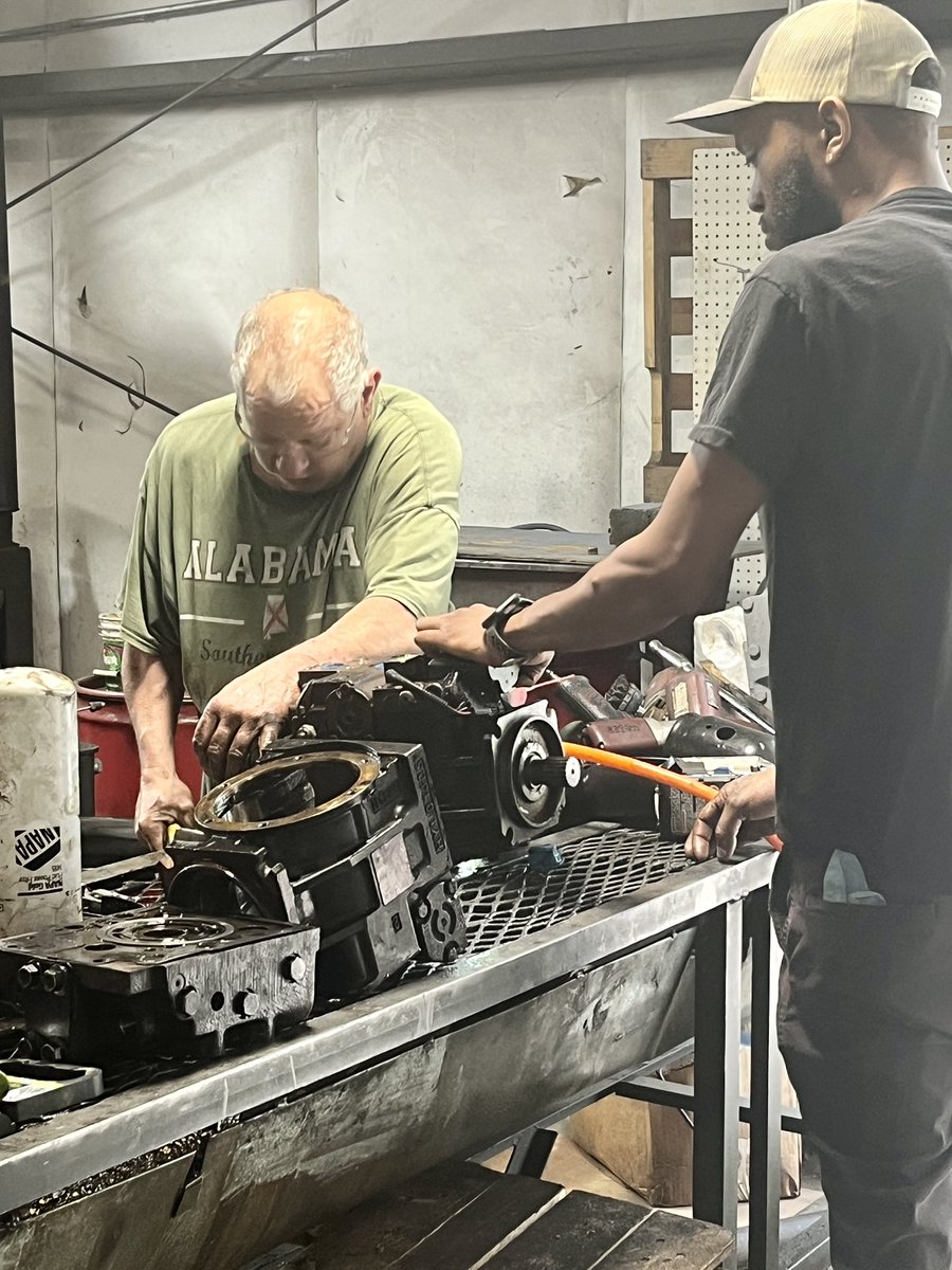 We are working on a 90 series Danfoss pump today! Call us for all of your heavy equipment needs! #danfoss #hydraulics #hydrostatics #heavyequipmentrepair