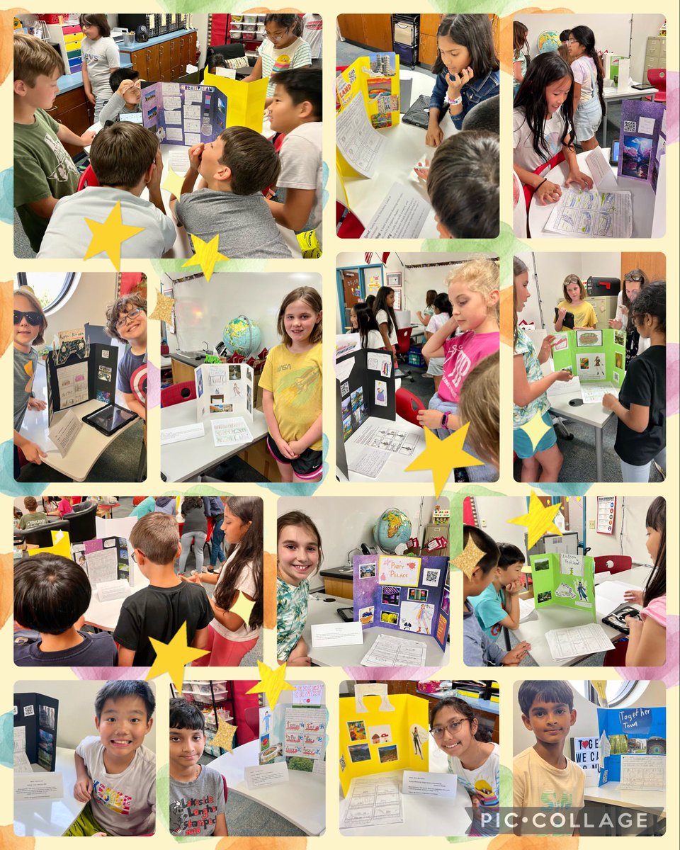 There is nothing quite like watching learners share their work at a gallery-style showcase with a live audience. These 4th graders were so proud to tell about the parks they #imagineered to express their own character, setting, story, and theme. 💡⚙️❤️ #lakeside2223
