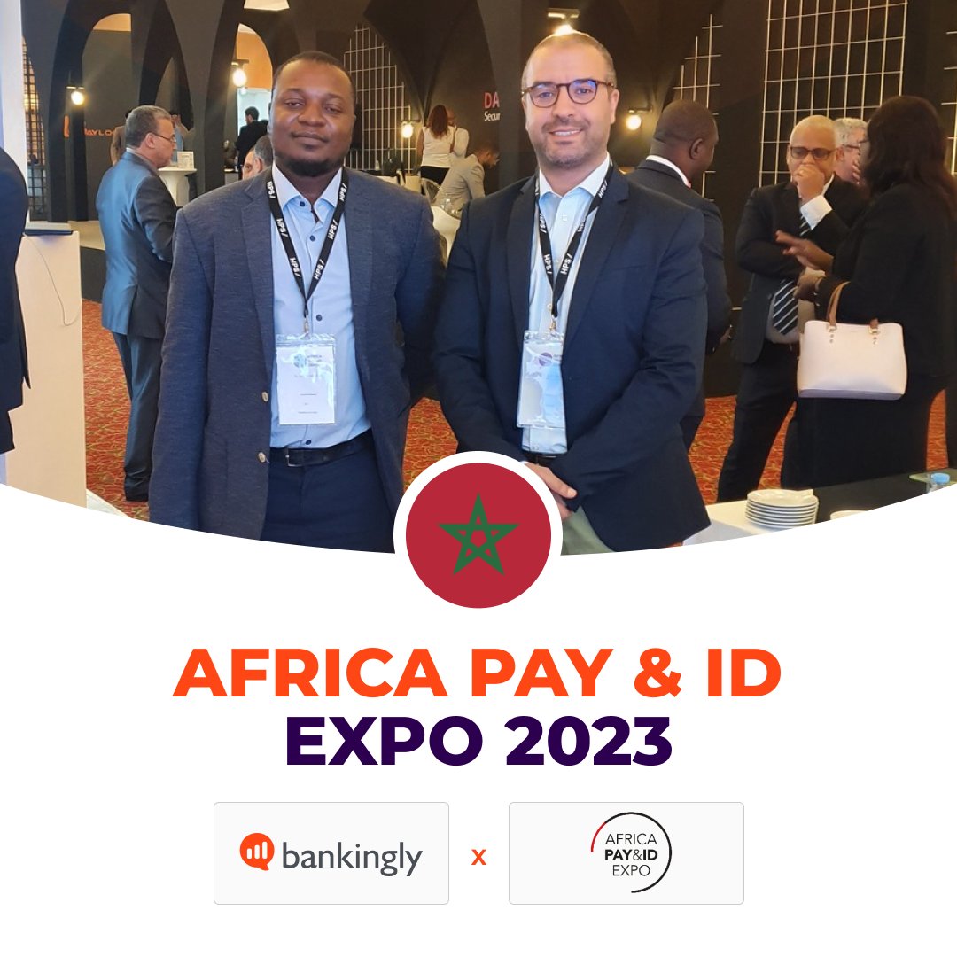 Bankingly's tweet image. Our Sales Director - Francophone Africa, El Haj HAMOU flanked by Kadrel NTSIKABAKA, Head of Digital Banking, @BCICongo at the Africa Pay &amp;amp; ID Expo 2023 event held in Palais des Congrès Marrakech, Morocco recently. #APIDE2023