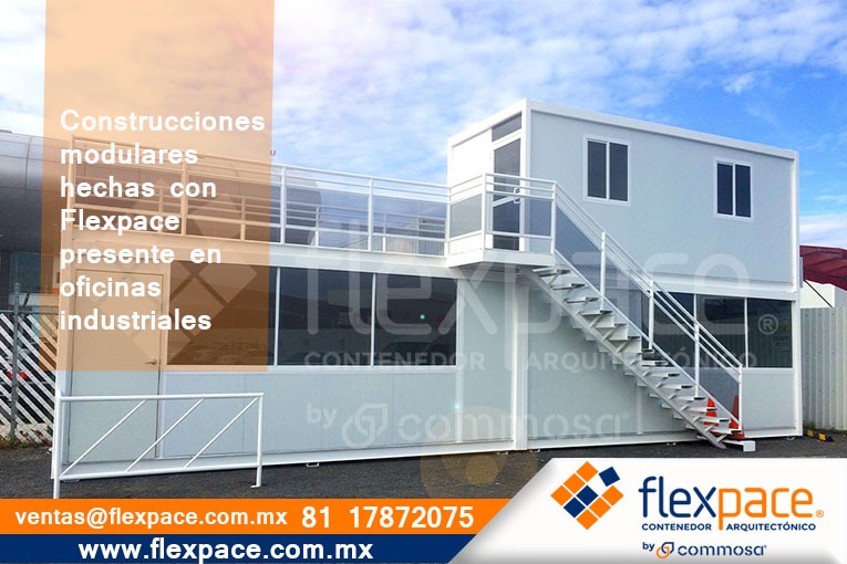 FLEXPACE's tweet photo. Presente con la construcción modular en parques industriales, rapidez en la instalación, no se necesitan  permisos para construir, con la flexibilidad  de ampliar, hace funcionales los espacios, rápido retorno de inversión, reubicable, cero  desperdicio de material.   81 17872075 https://t.co/xvtEGRhr1P