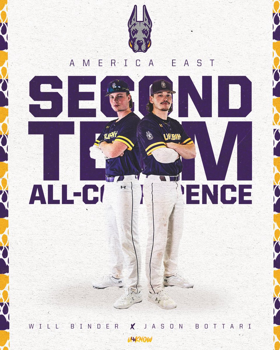 𝗦𝗘𝗖𝗢𝗡𝗗 𝗧𝗘𝗔𝗠 ✌

@William_Binder5 and @jason_bottari have been named 2023 @AmericaEast Second Team All-Conference selections! 👏

#UAUKNOW #AEBASE