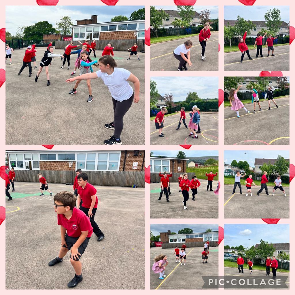 #DosbHeddWyn Sesiwn hwyl yn dawnsio yn yr haul prynhawn yma. 🌞/ A fun session dancing in the sun this afternoon. #Addgorffygc