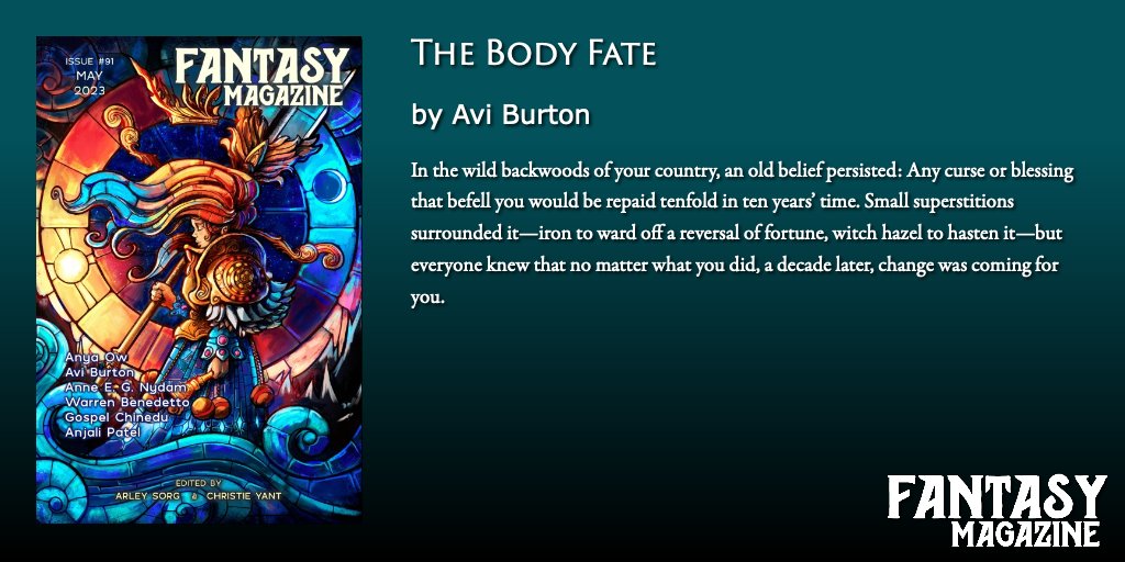 New Fiction at FANTASY: “The Body Fate” by Avi Burton (@avi_why). fantasy-magazine.com/fm/fiction/the…