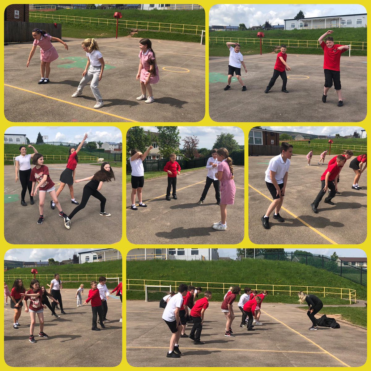 #DosbKateRoberts Sesiwn hwyl yn dawnsio yn yr haul prynhawn yma. 🌞/ A fun session dancing in the sun this afternoon. #Addgorffygc