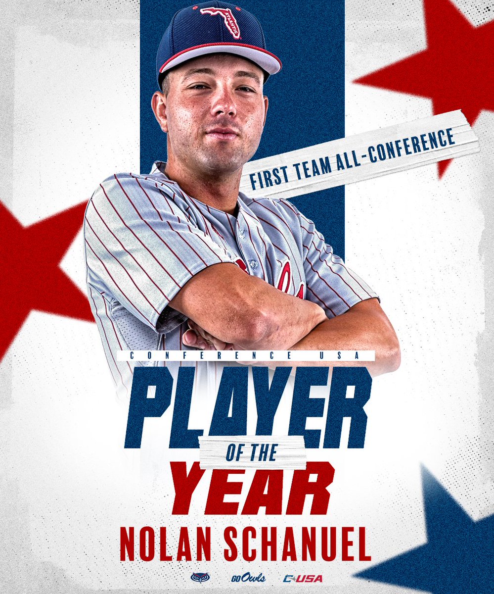 Congratulations <a href="/NSchanuel/">Nolan Schanuel</a>... the 2023 <a href="/ConferenceUSA/">Conference USA</a> Player of the Year! 

And congratulations to Jackson Ross (1st team), Dylan Goldstein (2nd team), and Tyler Murphy (All-Freshman team)! #WinningInParadise  

Full story: bit.ly/3Ox5v9d